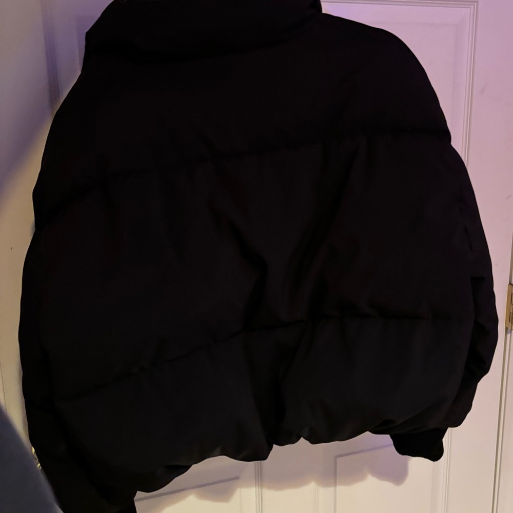 Pink Diamond Cropped Puffer Jacket - Picture 2 of 4